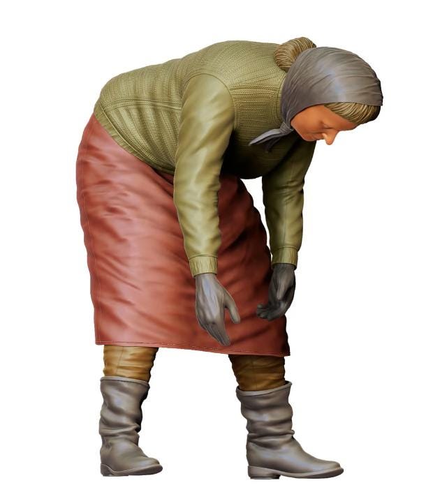 Farmer figure miniature HO 1:64 Scale handpaint high detail