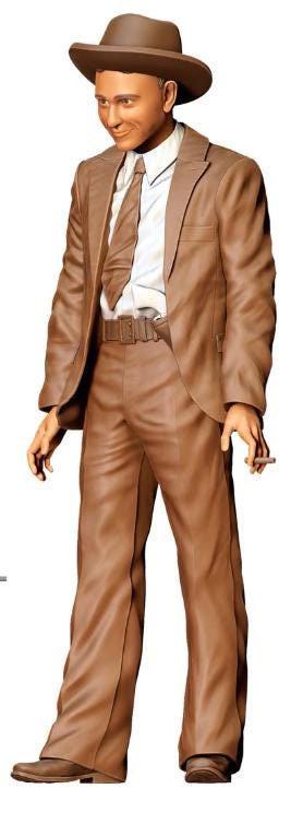 Bon and Clyd figure handpaint high detail 1:18 to HO scale