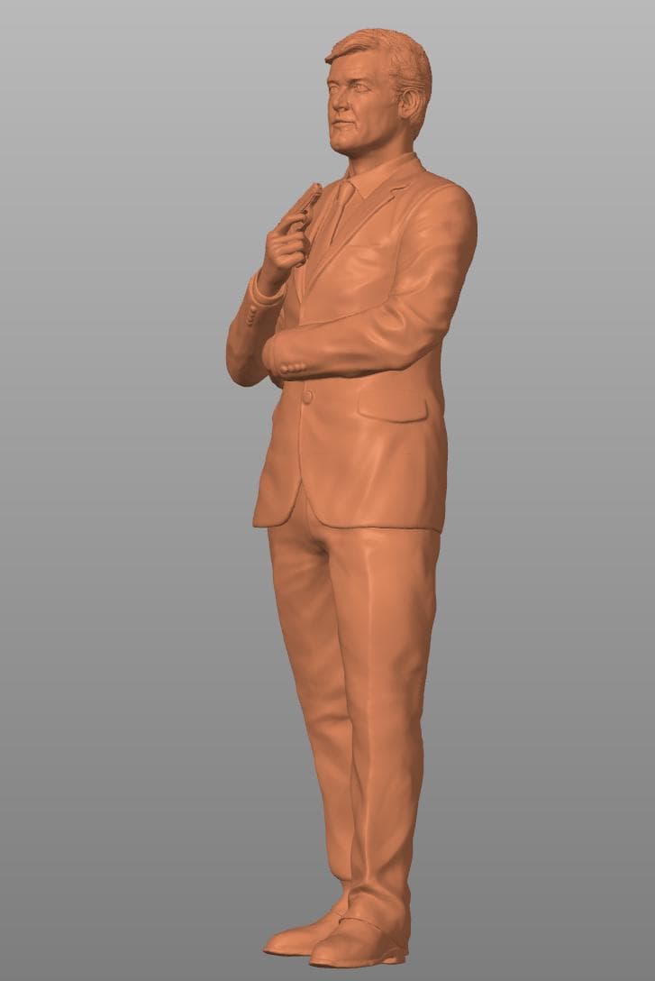 Moore SPY figure handpaint high detail 1:18 to HO scale