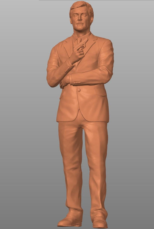 Moore SPY figure handpaint high detail 1:18 to HO scale