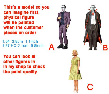 Grandpapa figure 1:18 to 1/64 HO scale handpaint high detail