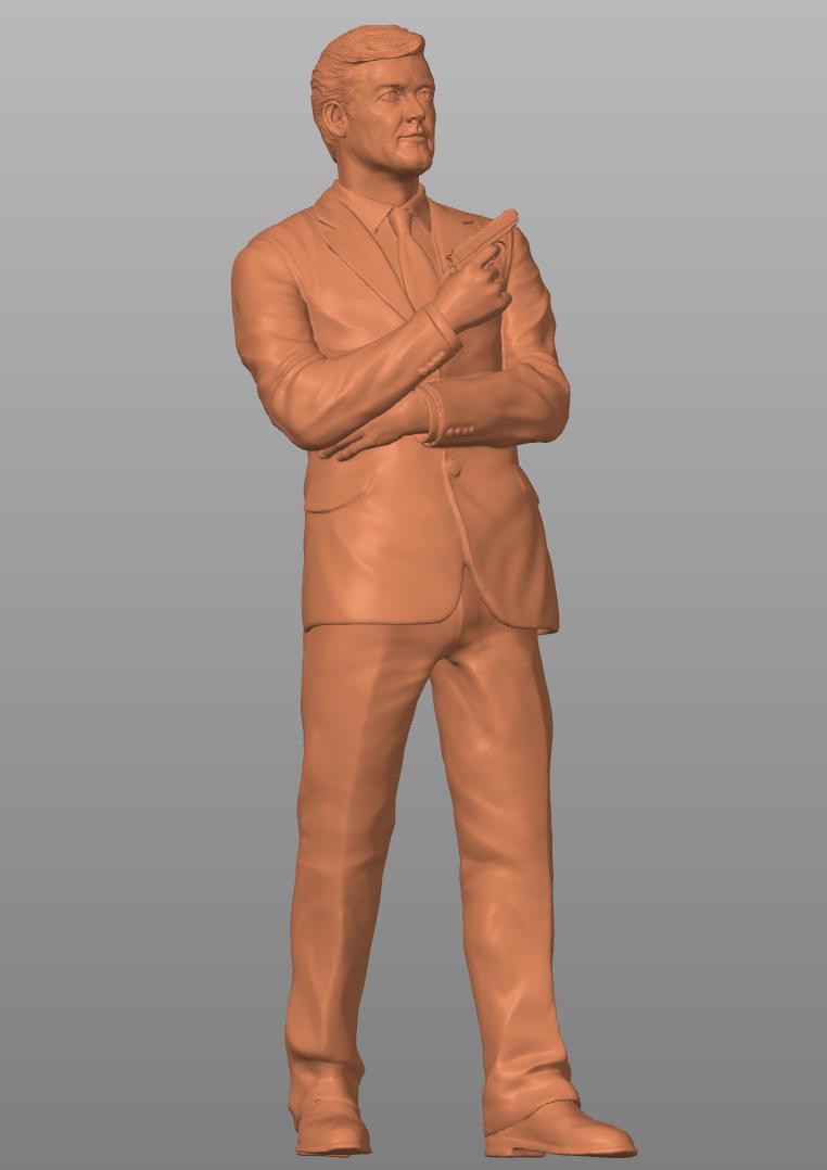 Moore SPY figure handpaint high detail 1:18 to HO scale