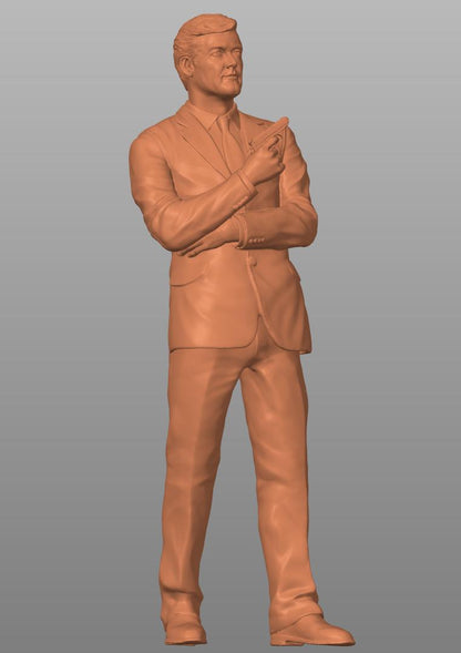 Moore SPY figure handpaint high detail 1:18 to HO scale