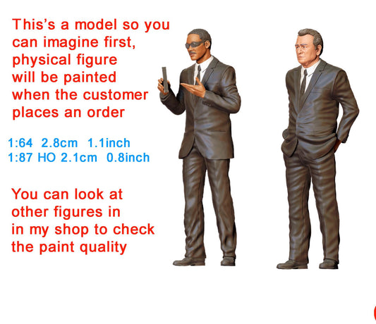 Black men high detail painted scale 1/18