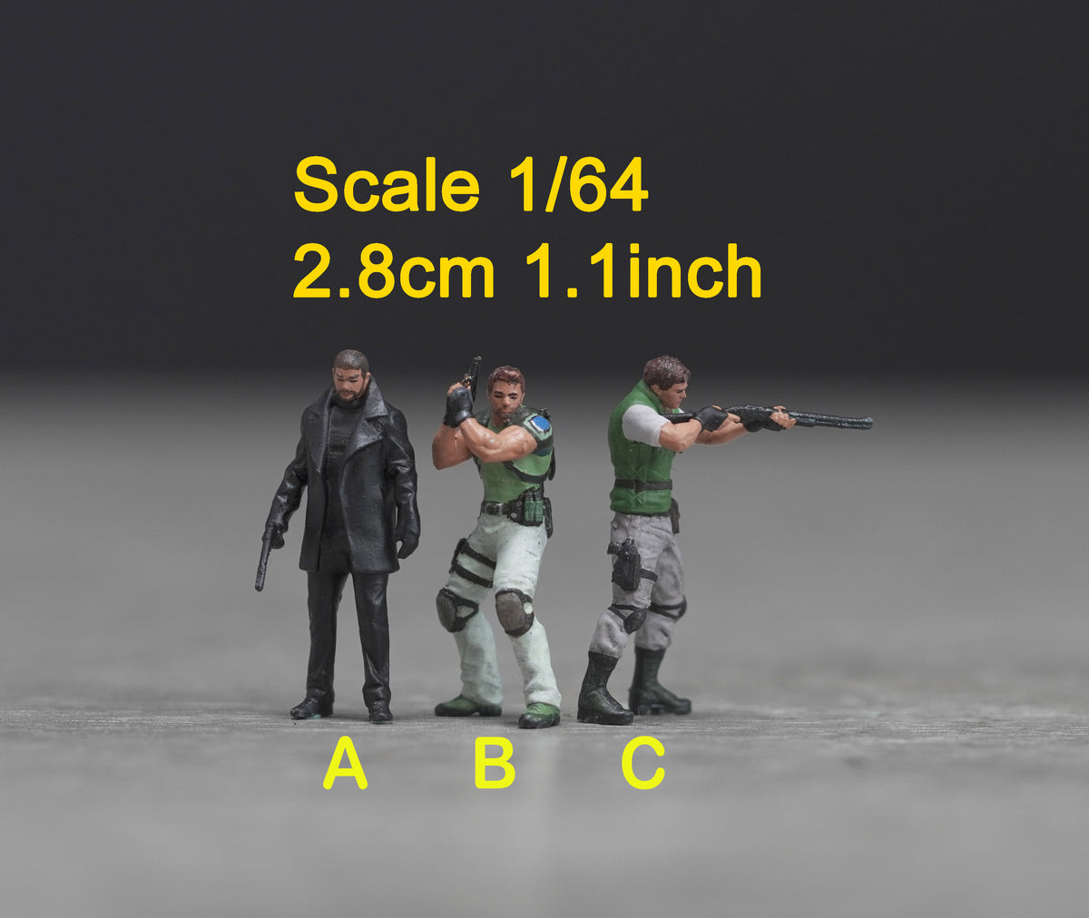 Evil man figure HO 1/64 1/43 1/24 1/18 Scale handpaint high detail GE 49,50,31