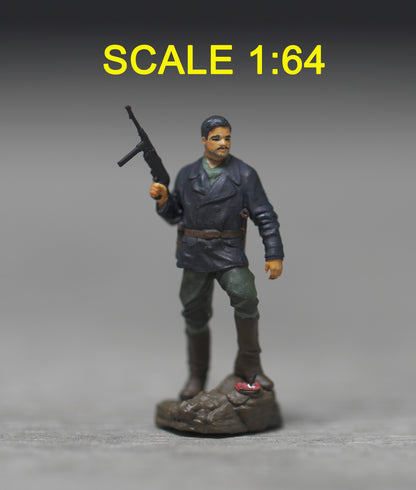 Man with gun figure handpaint high detail 1:18 to HO scale