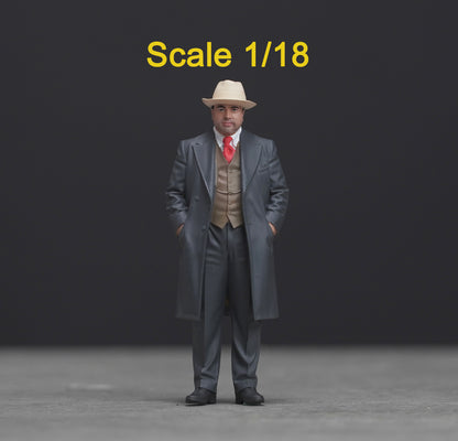 Capone mafia figure  HO 1/64 1/43 1/24 1/18 Scale handpaint high detail