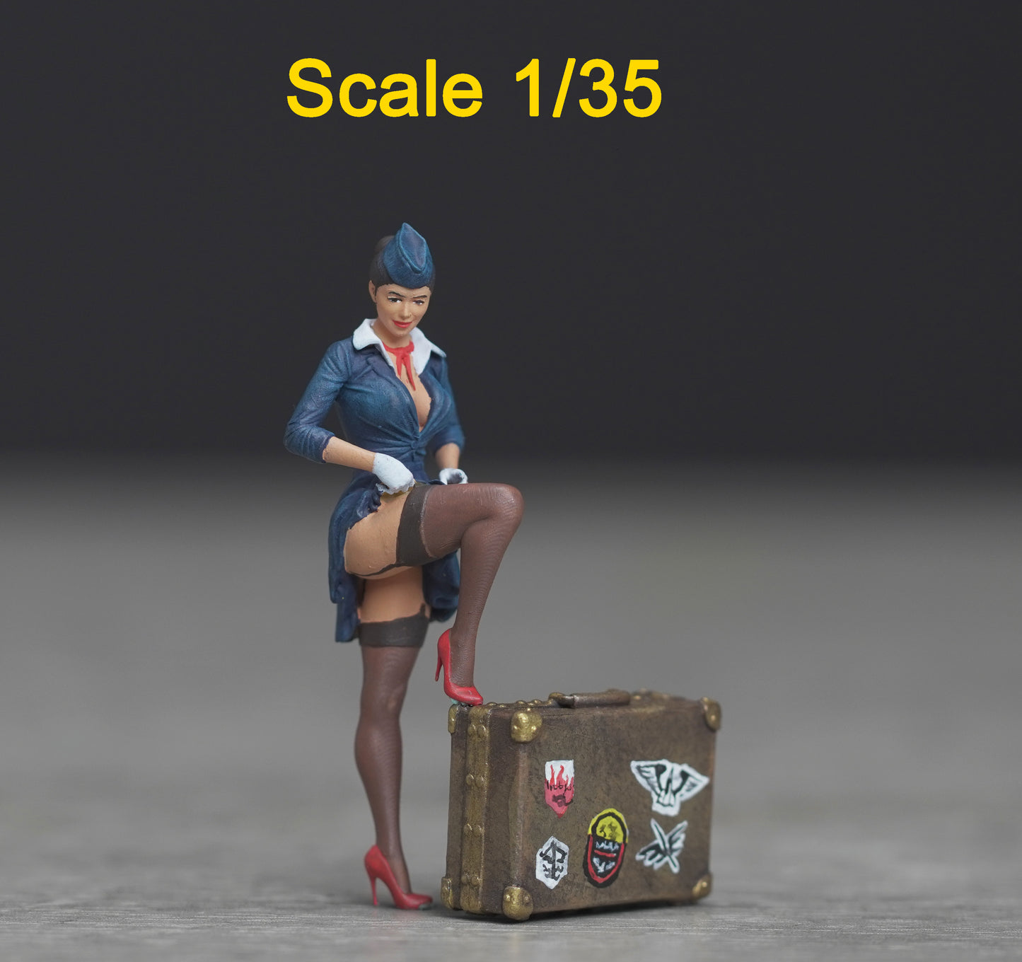 Pin Up Girl figure HO 1/64 1/43 1/24 1/18 Scale handpaint high detail G83