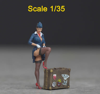 Pin Up Girl figure HO 1/64 1/43 1/24 1/18 Scale handpaint high detail G83