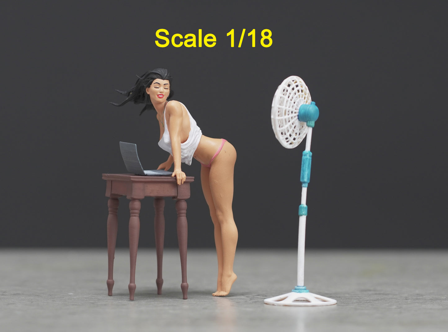 Sexy Pin Up Girl figure  HO 1/64 1/43 1/24 1/18 Scale handpaint high detail