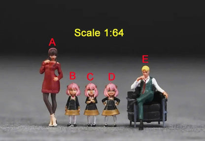 Family figure HO 1/64 1/18 1/43 Scale handpaint high detail
