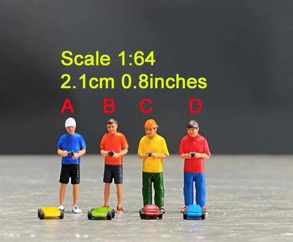 kids play remote control car figure miniature 1:18 to HO scale handpaint high detail