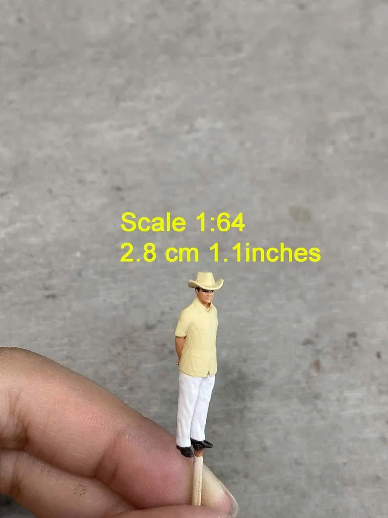 Men figurine handpaint high detail 1:18 to HO scale
