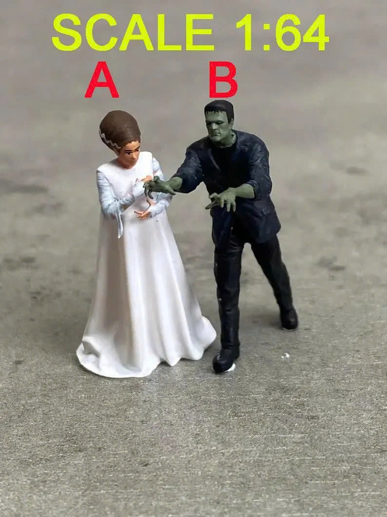 Bride frank horror figurine handpaint high detail 1:18 to HO scale