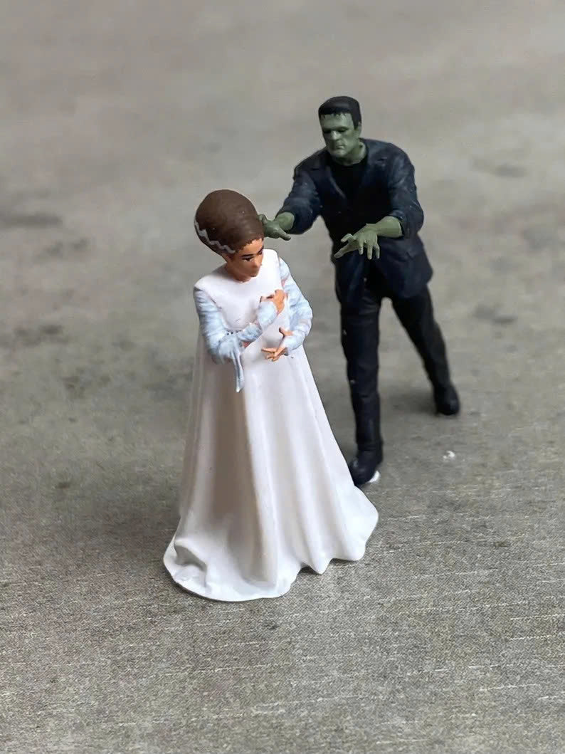 Bride frank horror figurine handpaint high detail 1:18 to HO scale