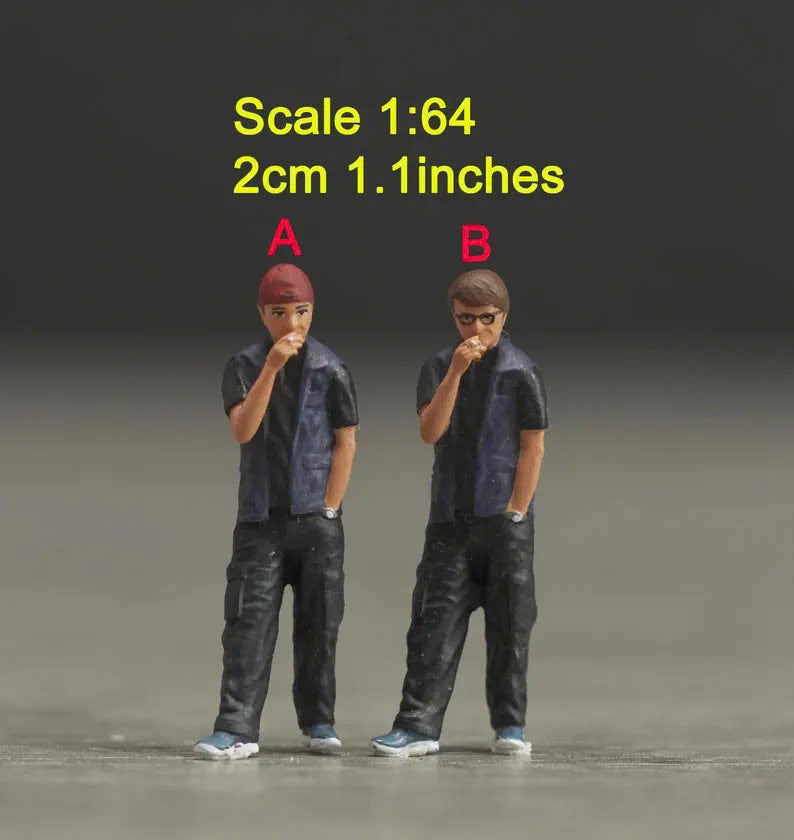 Man figurine handpaint high detail 1:18 to HO scale