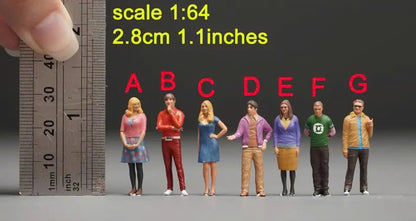 Men and women figure HO 1/64 1/18 1/43 Scale handpaint high detail