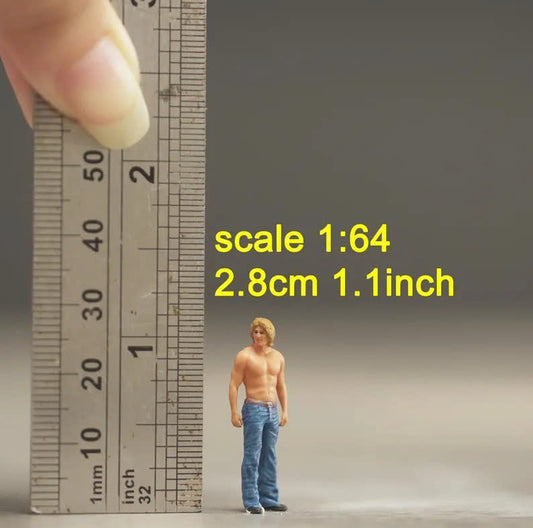 Man figurine handpaint high detail 1:18 to HO scale