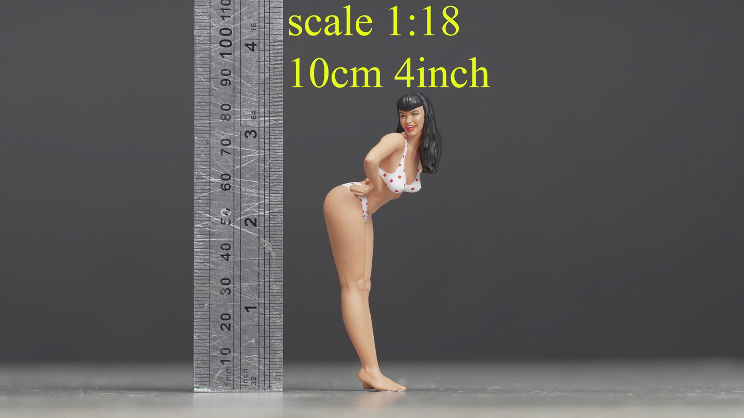 Bikini girl  figure HO 1/64 1/43 1/24 1/18 Scale handpaint high detail